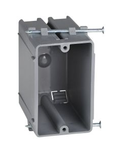 1-Gang PVC Molded New Work Wall Electrical Box, 20 Cu. In.