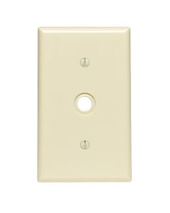 Leviton 1-Gang Thermoset Plastic Ivory Telephone/Cable Wall Plate with 0.406 In. to 0.625 In. Hole