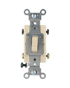 Leviton Commercial 15A Ivory Grounded Quiet 4-Way Switch