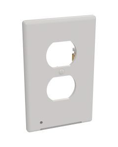 Westek LumiCover 1-Gang Plastic Nightlight Outlet Wall Plate, White