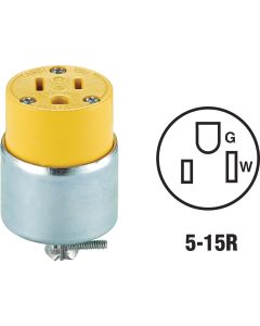 Do it 15A 125V 3-Wire 2-Pole Armored Cord Connector
