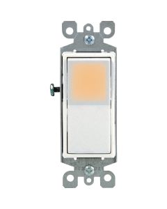 Leviton Decora Residential Grade 15 Amp Rocker Single Pole Switch, White