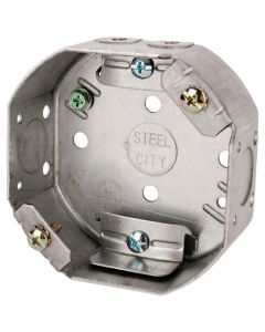 Steel City 4 In. New Construction Octagon Ceiling Fan Box
