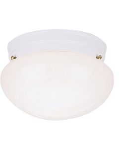 Home Impressions 9-1/2 In. White Incandescent Flush Mount Ceiling Light Fixture