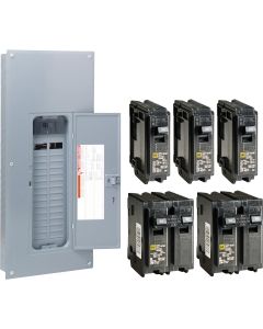 Square D Homeline 200A 30-Space 60-Circuit Indoor Value Pack Main Breaker Plug-on Neutral Load Center