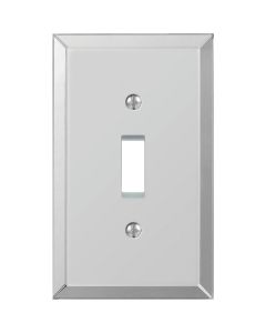 Amerelle 1-Gang Acrylic Beveled Mirror Toggle Switch Wall Plate