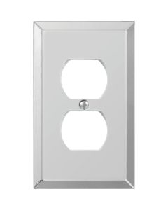 Amerelle 1-Gang Acrylic Outlet Wall Plate, Beveled Mirror
