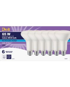 Do it 65W Equivalent Daylight BR30 Medium LED Floodlight Light Bulb, Title 20 (6-Pack)