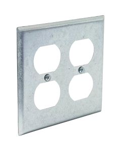 Southwire 2-Gang Duplex Outlet 4 In. Steel Handy Box Cover