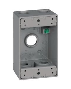 Southwire Single Gang 1/2 In. 5-Hole Gray Weatherproof Junction Box