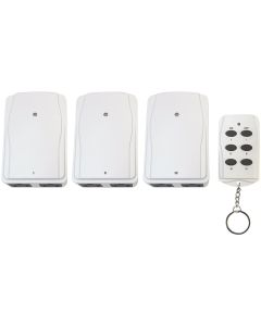 Prime 80 Ft. Range White Wireless Switch with Remote Control (3-Pack)