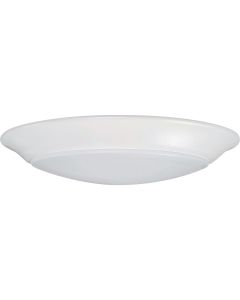 Satco Nuvo 7 In. White 60W Equivalent LED CCT-Selectable Disk Flush Mount Ceiling Light Fixture