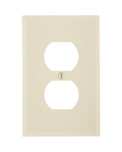Leviton Mid-Way 1-Gang Smooth Plastic Outlet Wall Plate, Ivory