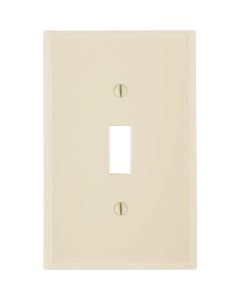 Leviton 1-Gang Smooth Plastic Mid-Way Toggle Switch Wall Plate, Ivory