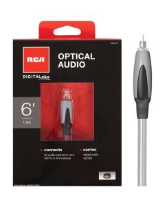 RCA 6 Ft. Gray Audio Optical Cable