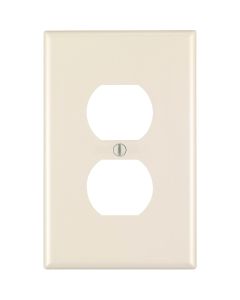 Leviton Mid-Way 1-Gang Thermoplastic Nylon Outlet Wall Plate, Light Almond