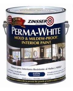 Zinsser Perma-White White-Tintable Satin Gallon Mildew Paint