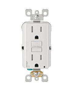 Leviton SmartLockPro Dual Function 15A White Residential Grade AFCI/GFCI Outlet