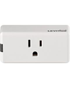Leviton Decora Smart 15A Single WiFi Mini Outlet, White