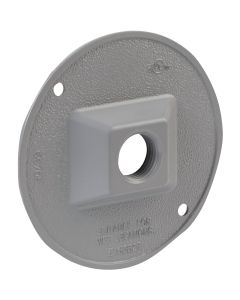 1-outlet Round Cluster Cover Gry