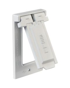 Bell Horizontal Mount Duplex Aluminum White Weatherproof Outdoor