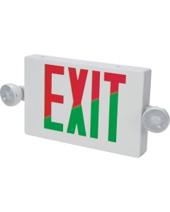 Sure-Lites Red/Green Selectable Lettering Polycarbonate LED Emergency Light & Exit Sign
