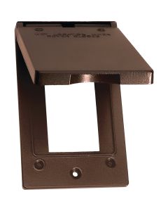 Southwire Single Gang Vertical Bronze Weatherproof GFCI Cover