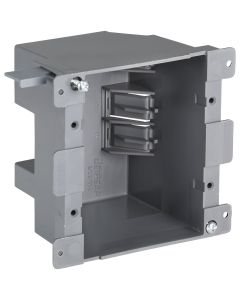 2-Gang PVC Molded Old Work Wall Electrical Box, 25 Cu. In.