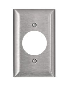 Leviton C-Series 1.6 In. Dia. Opening 1-Gang Stainless Steel Outlet Wall Plate