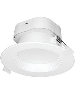Satco 4 In. Direct Wired IC Rated White 3000K LED Recessed Light Kit