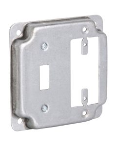 Southwire GFI Outlet & Toggle Switch Raised Steel Exposed Work Square Cover