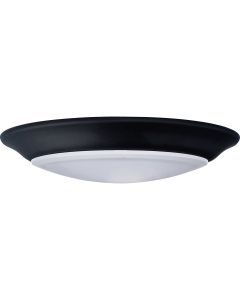 Satco Nuvo 7 In. Black 60W Equivalent LED CCT-Selectable Disk Flush Mount Light Fixture
