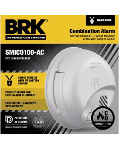 BRK Hardwired Ionization Combination Smoke & Carbon Monoxide Alarm