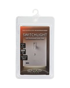 SnapPower SwitchLight 1-Gang Toggle Wall Plate, White