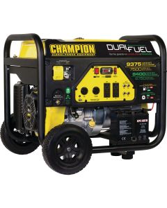 Champion 7500W Dual Fuel Portable Generator with Electric Start (California Compliant)