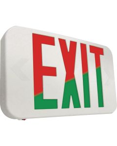 Sure-Lites Red/Green Selectable Lettering Polycarbonate LED Exit Sign
