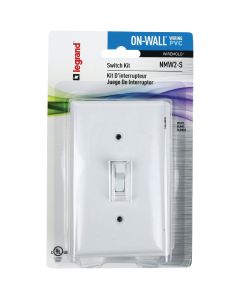 Wiremold On-Wall White PVC 1 In. Switch Kit
