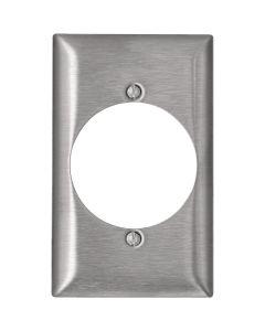 Leviton C-Series 2.15 In. Dia. Opening Stainless Steel Outlet Wall Plate