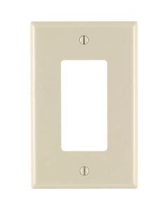 Leviton Decora 1-Gang Thermoplastic Nylon Mid-Way Rocker Wall Plate, Light Almond