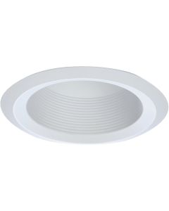 Halo 6 In. White Cone Baffle with Self-Flange Recessed Light Fixture Trim