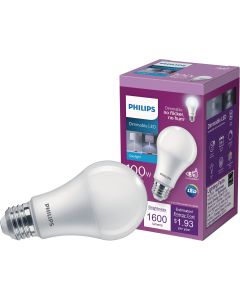 Philips 100W Equivalent Daylight A19 Medium Dimmable LED Light Bulb, Title 20 Compliant