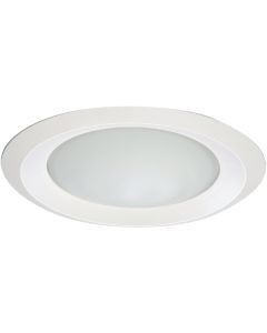 Halo 6 In. White Disc Frosted Glass Lens Recessed Light Fixture Trim