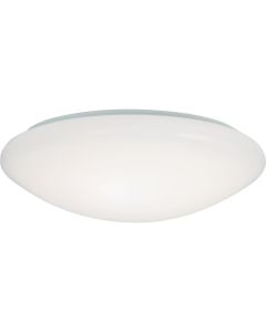 Metalux 15 In. White LED Flush Mount Ceiling Light Fixture with Selectable Color Temperature