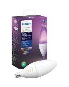 Philips Hue White & Color Ambiance 40W Equivalent B39 Candelabra LED Decorative Light Bulb