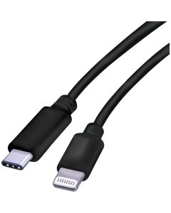Blue Jet 6 Ft. Black Lightning to Type-C USB Charging & Sync Cable