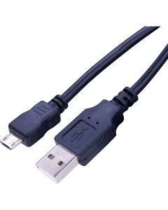 Blue Jet 3 Ft. Black Micro USB-B to Type-A USB Charging & Sync Cable