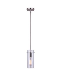 Home Impressions Joni 1-Bulb Brushed Nickel Incandescent Pendant Light Fixture