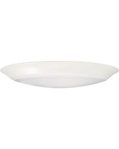 Satco Nuvo 10 In. White 75W Equivalent LED CCT-Selectable Disk Flush Mount Ceiling Light Fixture