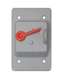 Southwire Single Toggle Vertical Mount Gray Non-Metallic Weatherproof Cover