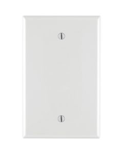 Leviton 1-Gang Mid-Way Thermoplastic Nylon Blank Wall Plate, White